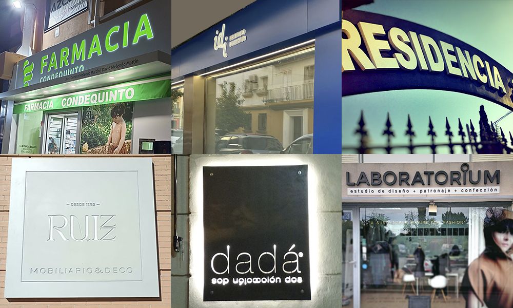 trabajos realizados de rotulos luminosos